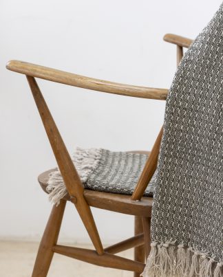 Cotton throw over chair
