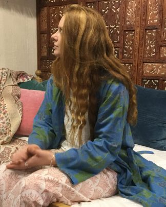 Flower Print Cotton Dressing Gown