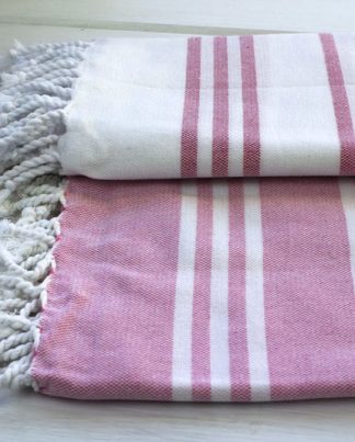 Turkish Towel - Pink and White