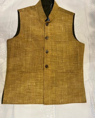 Image: Rich yellow colour cotton waistcoat